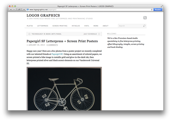 Logos Graphics article about Papergirl SF